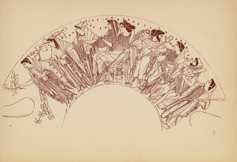 Starověký řecký ženský kostým (litografie) od John Moyr Smith