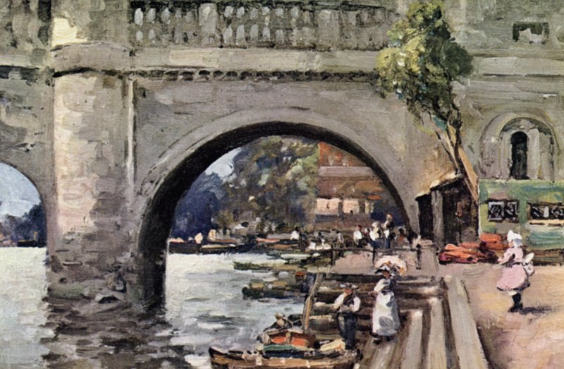 Richmond Bridge (barevné lito) od John Muirhead