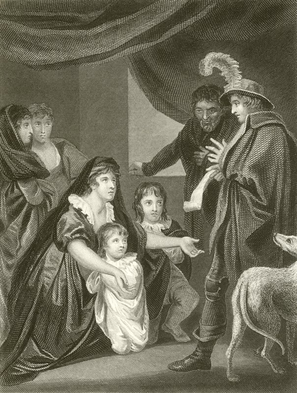 Lady Elizabeth Grayová prosí Edwarda IV., aby ochránil své děti od John Opie