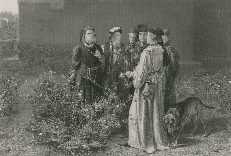 Scéna v Chrámové zahradě, Král Jindřich VI., První část od John Pettie