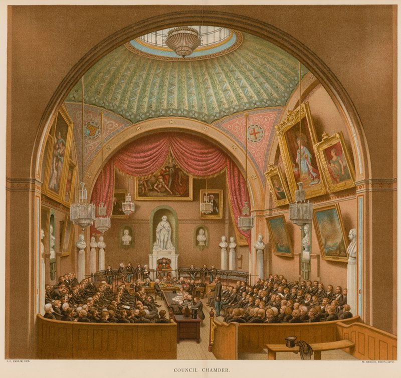 Council Chamber, Guildhall, Londýn od John Phillipp Emslie