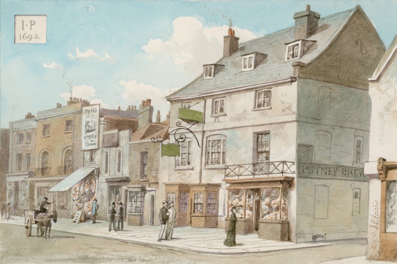Veřejný dům Bull and Star, High Street, Putney, Londýn od John Phillipp Emslie