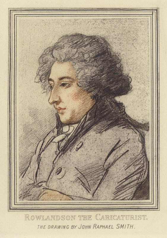 Portrét karikaturisty Thomase Rowlandsona od John Raphael Smith