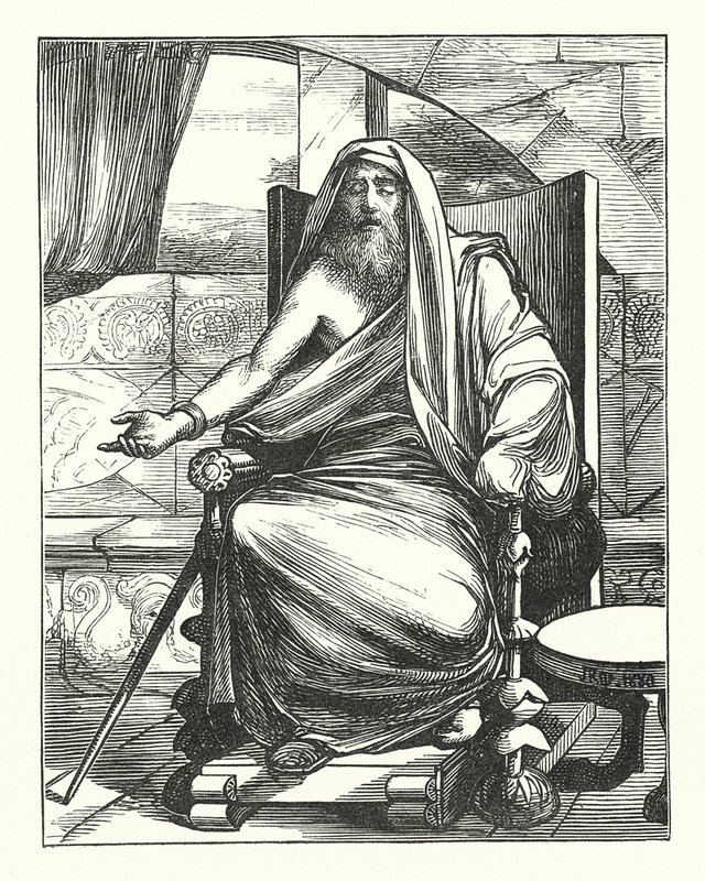 "Capys, nevidomý věštec" (rytina) od John Reinhard Weguelin