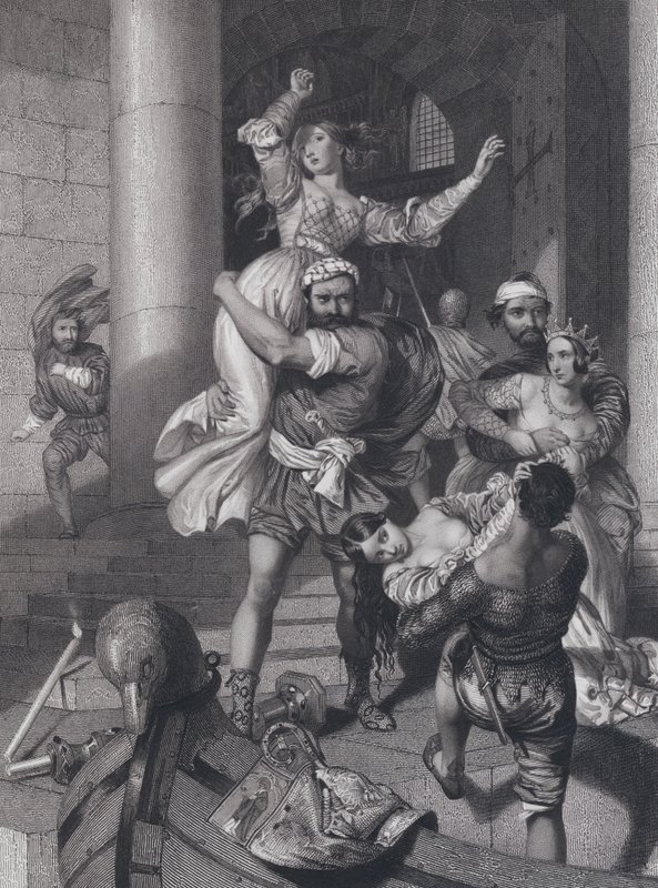 Únos benátských nevěst (rytina) od John Rogers (after) Herbert