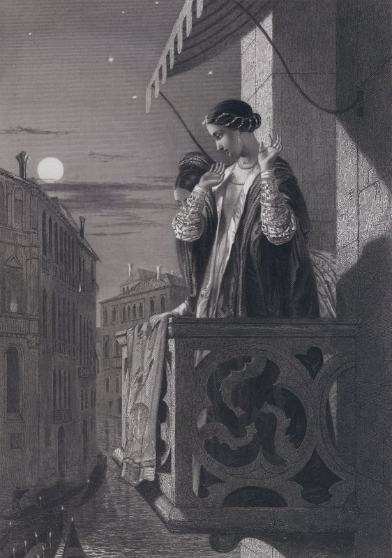 Alvisi Sanuto a dcera velvyslance (rytina) od John Rogers (after) Herbert