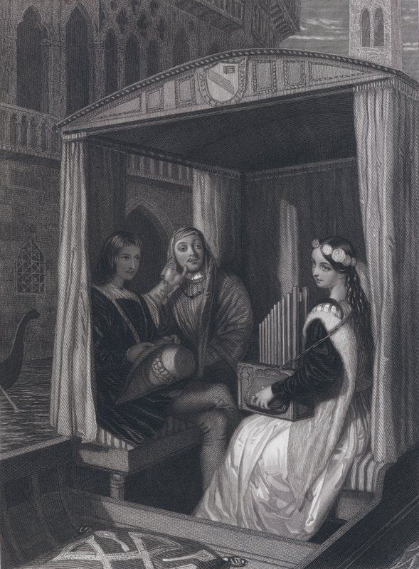 Lady Viola a její učitelé (rytina) od John Rogers (after) Herbert
