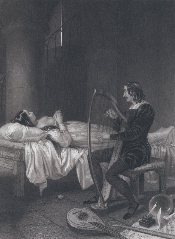 Hudebník Malamocco (rytina) od John Rogers (after) Herbert