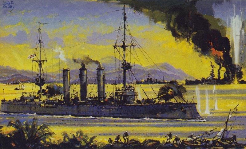 Emden (barevná litografie) od John S. Smith