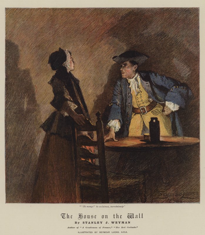Dům na zdi (chromolitho) od John Seymour Lucas
