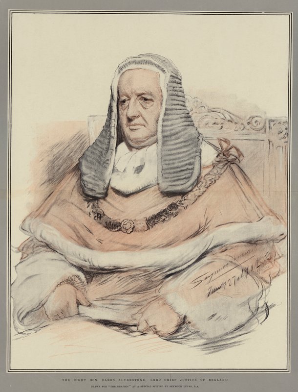 Ctihodný baron Alverstone, lord nejvyšší soudce Anglie od John Seymour Lucas
