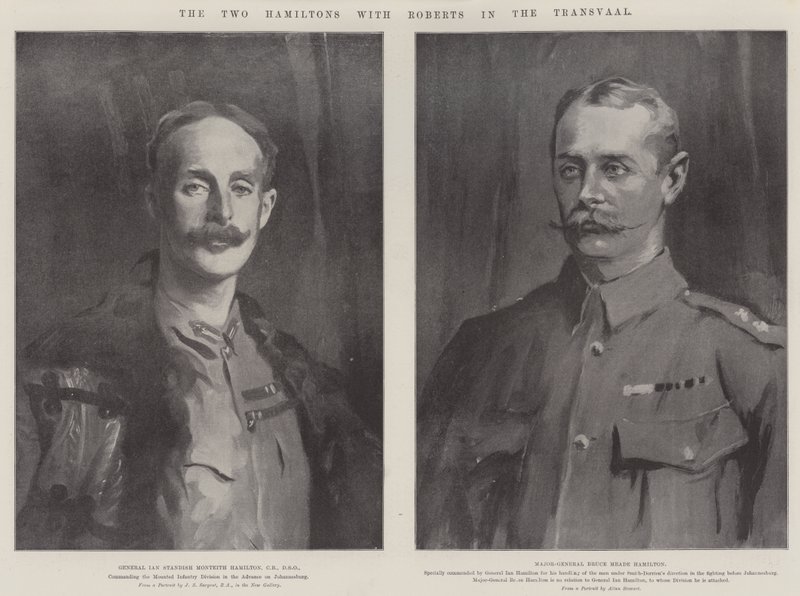 Dva Hamiltonové s Robertsem v Transvaalu od John Singer Sargent