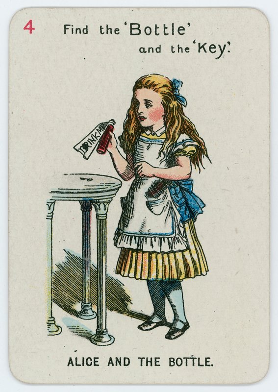 Alice a láhev od John Tenniel