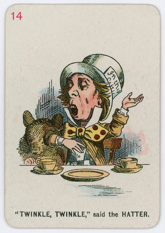 Zajiskři, zamrkej, řekl Kloboučník od John Tenniel