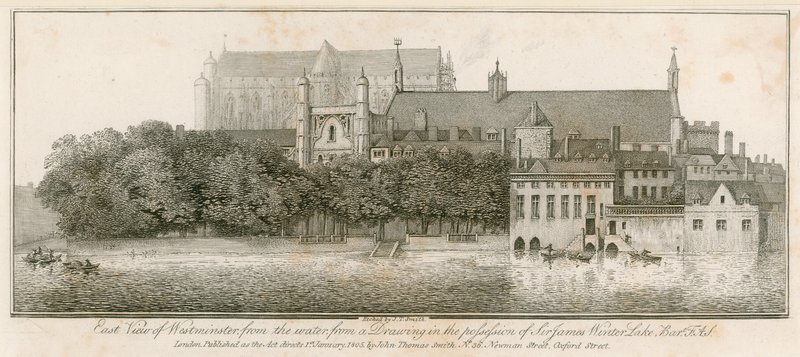 Východní pohled na Westminster z vody od John Thomas Smith
