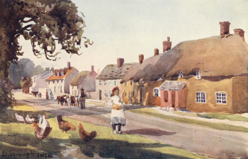 Stoborough (barevná litografie) od John W.G. Bond