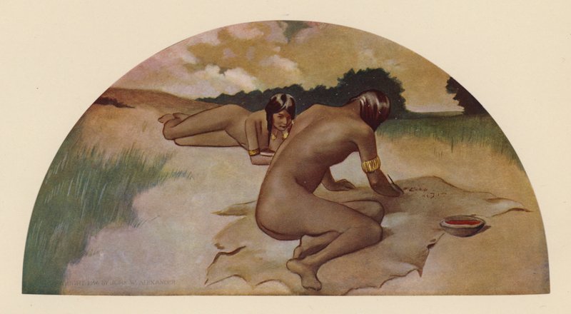 Piktogram (barevná litografie) od John White (after) Alexander