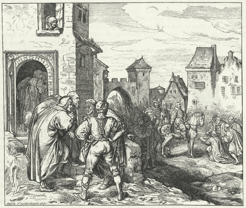 Gustav Adolphus ze Švédska vstupuje do Mnichova, 1632 od Josef Mathias Trenkwald