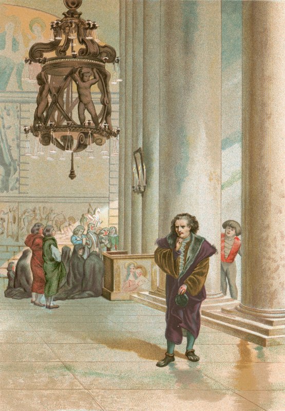 Galileo v katedrále v Pise od Josep or Jose Planella Coromina