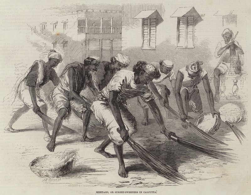Mehtahs, nebo Street-Sweepers v Kalkatě od Joseph Austin Benwell