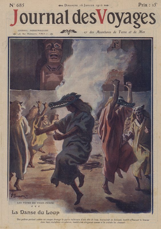 Vlčí tanec, festival ve starověkém Peru od Joseph Charles after Beuzon