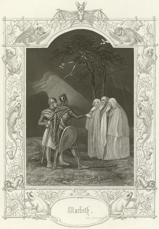 Macbeth, 1. dějství, 3. scéna od Joseph Kenny Meadows