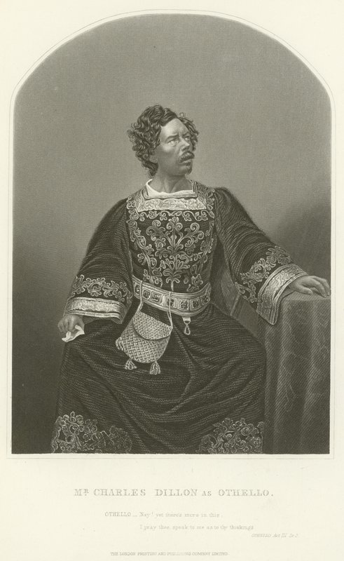 Pan Charles Dillon jako Othello, dějství III, scéna III od Joseph Kenny Meadows