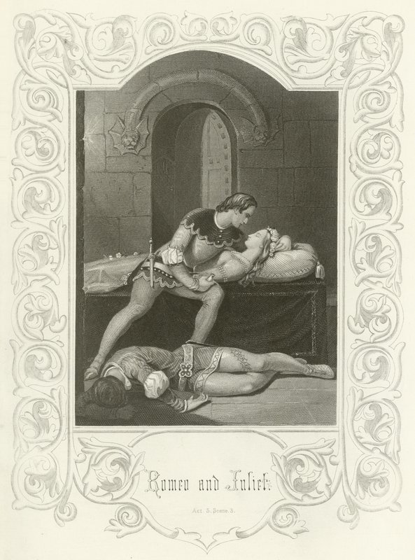 Romeo a Julie, V. dějství, III od Joseph Kenny Meadows
