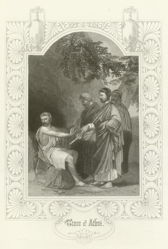 Timon Athénský, dějství V, scéna ii od Joseph Kenny Meadows