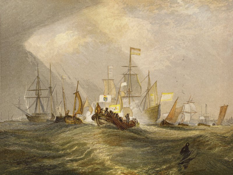 Přistání prince z Orange od Joseph Mallord William Turner