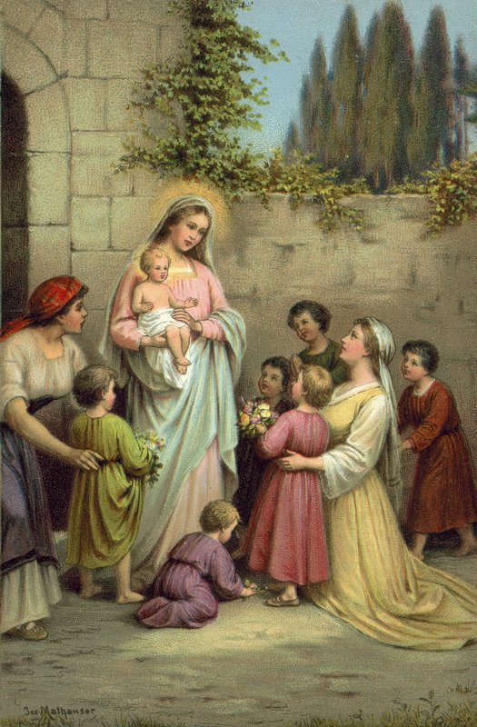 Svatá Marie, ochránkyně neviňátek od Joseph Mathauser