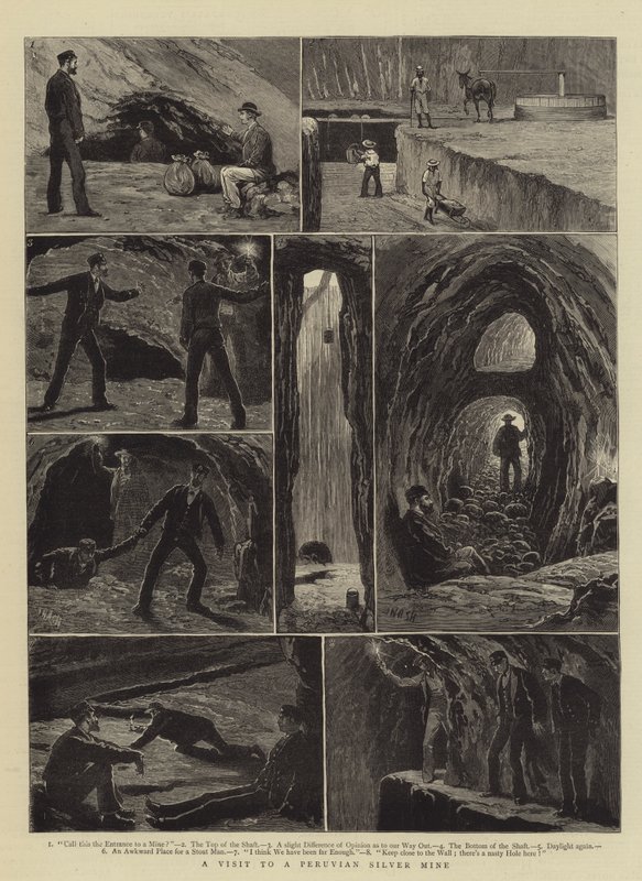 Návštěva peruánského stříbrného dolu od Joseph Nash