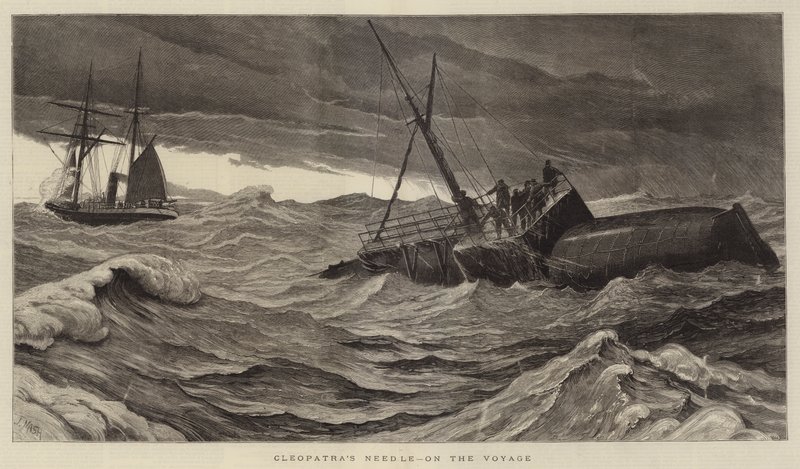 Kleopatřina jehla, na Voyage od Joseph Nash