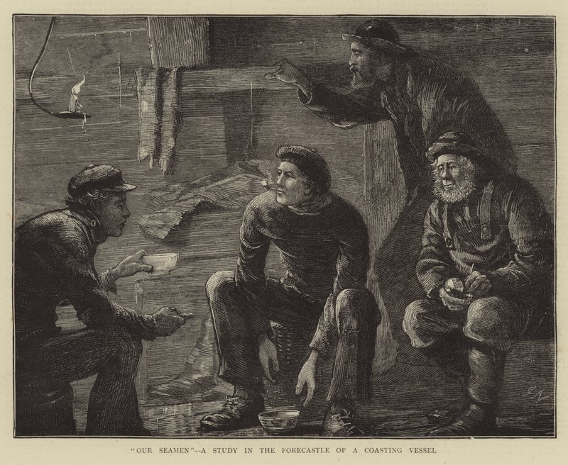 Naši námořníci, studie v předpovědi pobřežní lodi od Joseph Nash