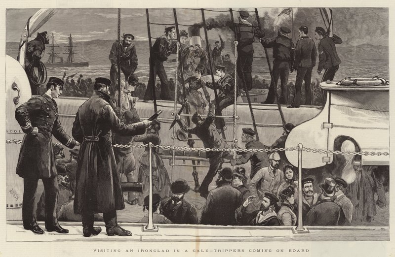 Návštěva Ironclad in a Gale-Trippers přicházejí na palubu od Joseph Nash