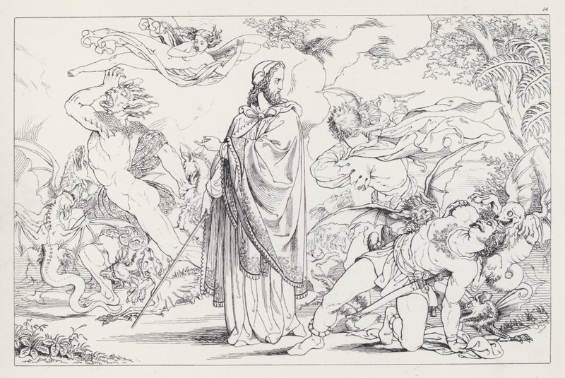 Shakespearova Bouře, 4. dějství, 1. scéna od Joseph Noel after Paton