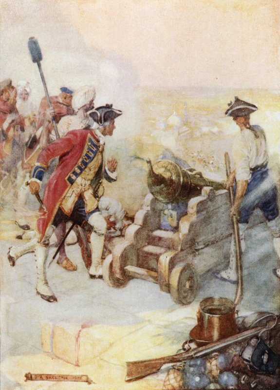 Clive sám vystřelil z jedné ze zbraní od Joseph Ratcliffe Skelton