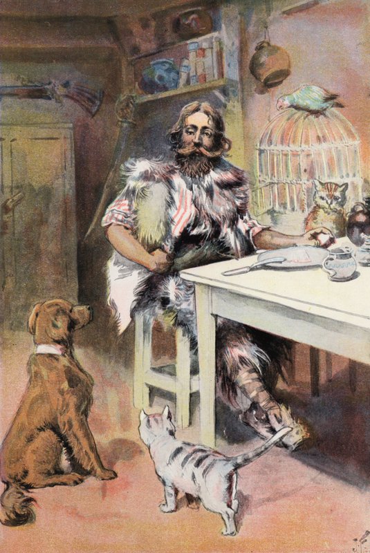 Robinson Crusoe: Jsem jako král (barva litho) od Joseph (after) Finnemore