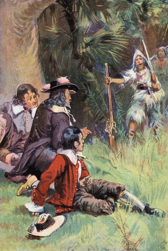 Robinson Crusoe: Volám na ně nahlas španělsky (barva litho) od Joseph (after) Finnemore