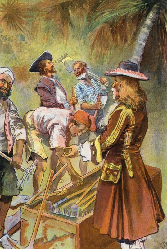 Robinson Crusoe: Každému jsem dal kopací rýč (barva litho) od Joseph (after) Finnemore