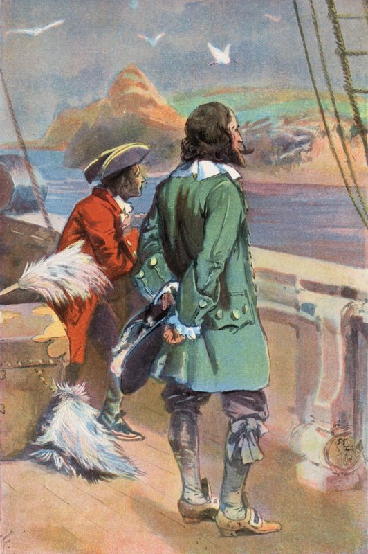 Robinson Crusoe: Opouštím ostrov (barva litho) od Joseph (after) Finnemore