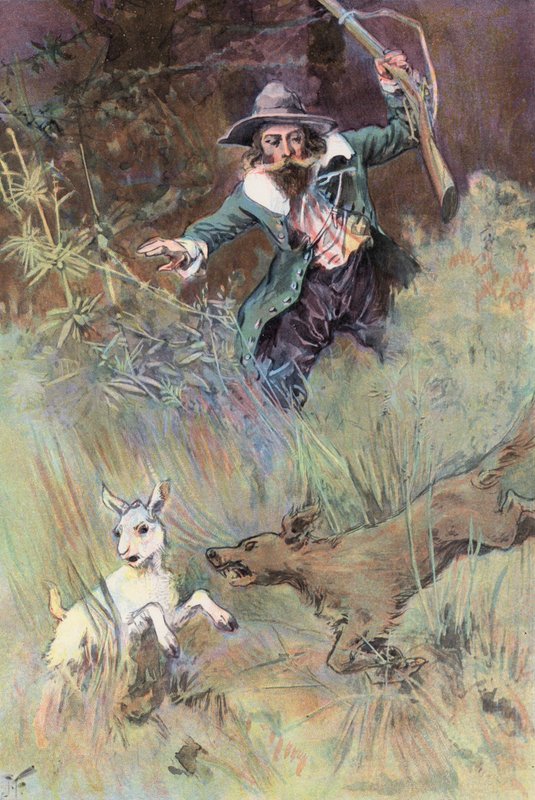 Robinson Crusoe: Můj pes překvapil malé dítě (barva lito) od Joseph (after) Finnemore
