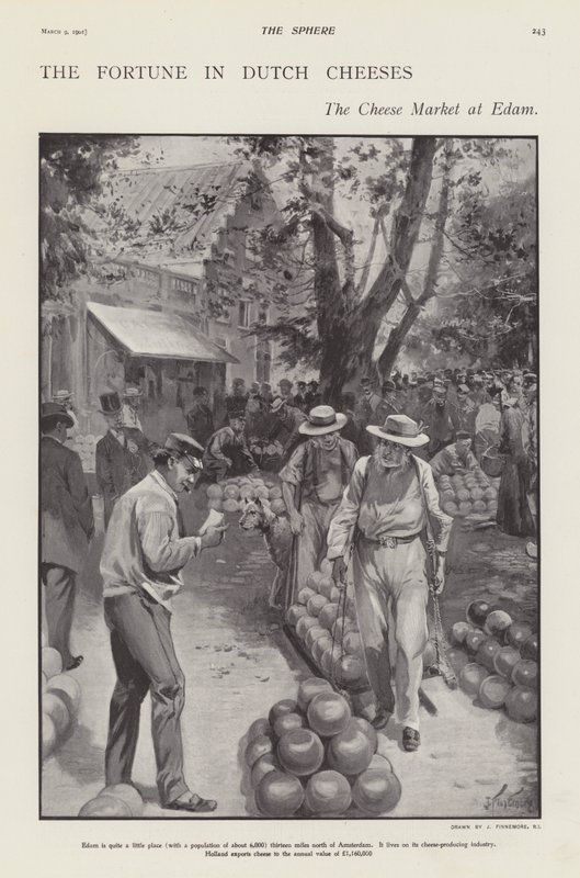 The Market Amsterdam, Nizozemsko (Litho) od Joseph (after) Finnemore