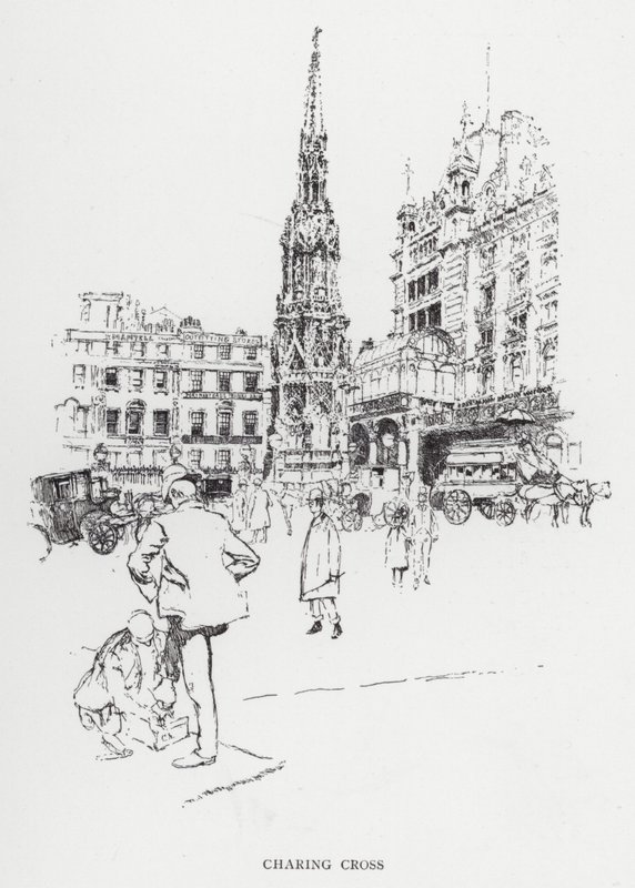 Charing Cross (litho) od Joseph (after) Pennell