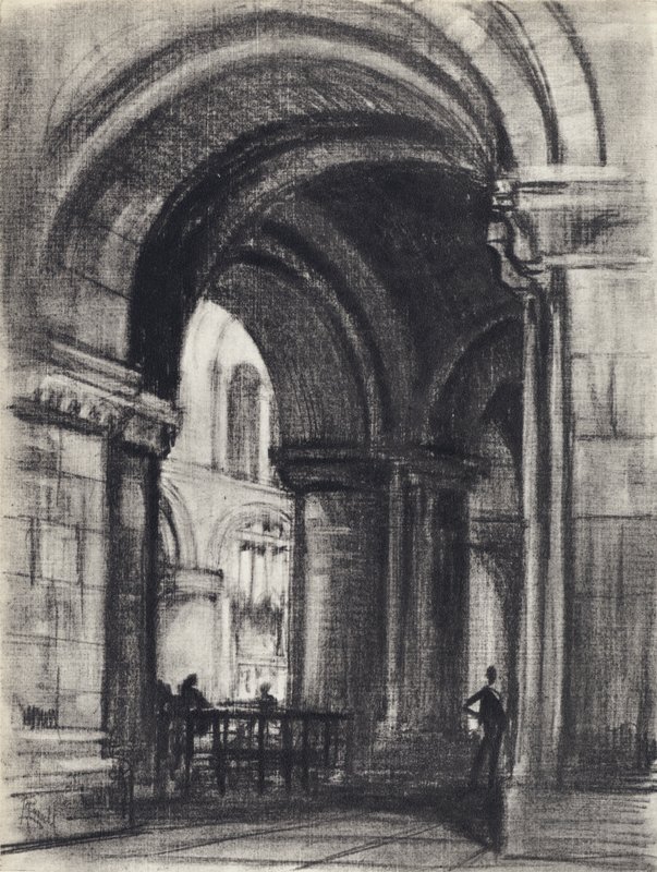 Hrob zakladatele, svatého Bartoloměje Velikého (litho) od Joseph (after) Pennell