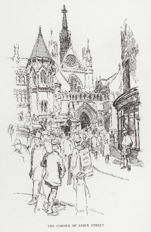Roh ulice Essex (litho) od Joseph (after) Pennell