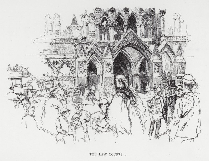 soudní soudy (litho) od Joseph (after) Pennell