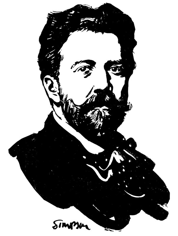 Sir Henry J Wood (litografie) od Joseph (after) Simpson