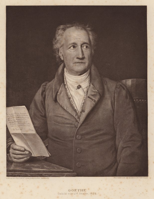 Johann Wolfgang von Goethe, německý básník a dramatik od Joseph Carl (after) Stieler