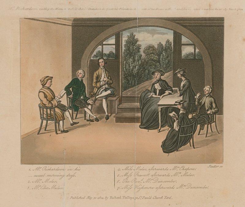 Pan Richardson čte v roce 1751 rukopis Charlese Grandisona od Joseph Constantine Stadler